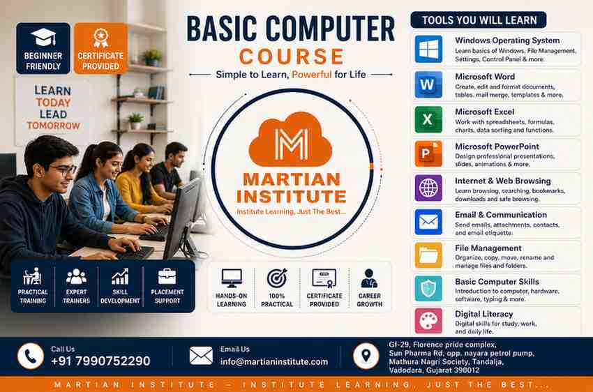 basic computer course in vadodara